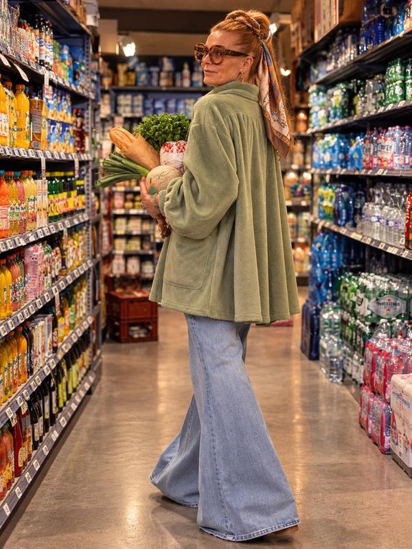 The Dreamer Chloe Riviera in terry towel Dusty Green